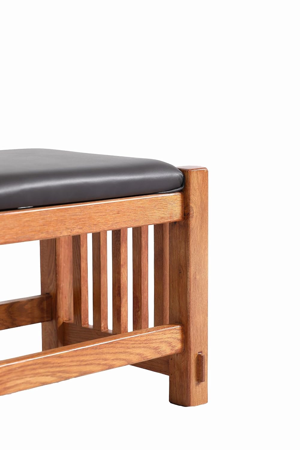 ミッションオーク製フットスツール、チェリーブラウン仕上げ、ス - Outdoor Furniture Wood のレビューと価格