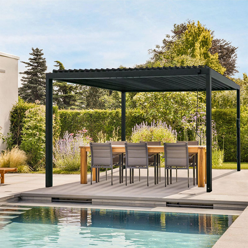 モダンなデザインのオーダーメイドオープンエアパーゴラ。手頃な - Outdoor Furniture Metal のレビューと価格