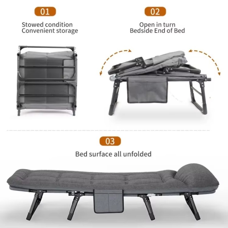 モダンな折りたたみ式ベッド、持ち運び可能なシングルキャンプベ - Outdoor Daybed Furniture のレビューと価格