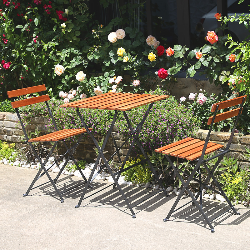 折りたたみ式無垢材コーヒーテーブル屋外パティオラウンジチェア - Outdoor Furniture Metal Chairs のレビューと価格